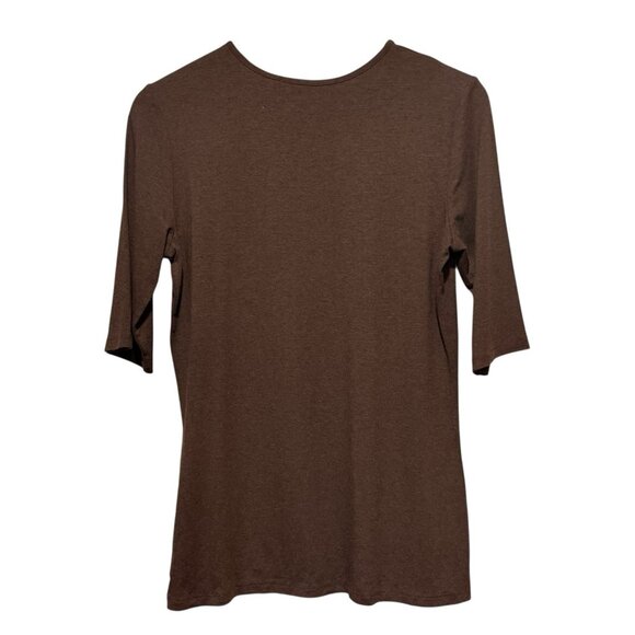 NWT Gender Bias Sienna Brown Short Sleeve Capsule Shirt Top Womens Size Large - Picture 4 of 10